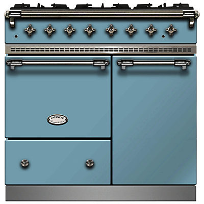 Lacanche Beaune LG962GCTDBLDCHA Dual Fuel Range Cooker, Delft Blue / Chrome Trim